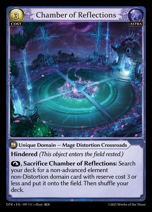Chamber of Reflections DTR-EN-199-Normal-Super Rare (SR) - Distorted Reflections - Grand Archive Card