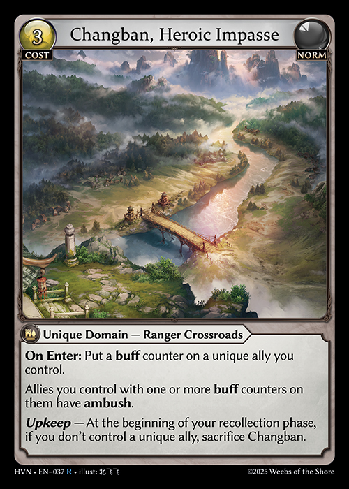 Changban, Heroic Impasse HVN-EN-037-Foil-Rare (R) - Abyssal Heaven - Grand Archive Card