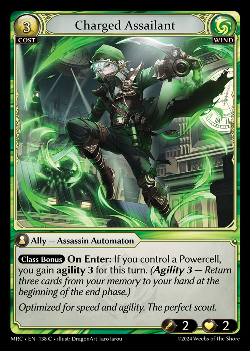 Charged Assailant MRC-EN-138-Foil-Common (C) - Mercurial Heart - Grand Archive Card