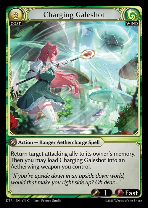 Charging Galeshot DTR-EN-173-Normal-Common (C) - Distorted Reflections - Grand Archive Card