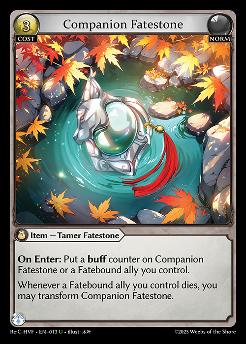 Companion Fatestone ReC-HVF-EN-013-Normal-Uncommon (U) - Re:Collection Heaven's Favored - Grand Archive Card