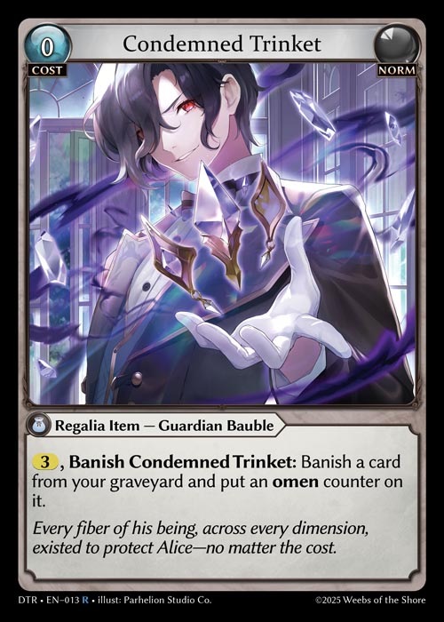 Condemned Trinket DTR-EN-013-Foil-Rare (R) - Distorted Reflections - Grand Archive Card