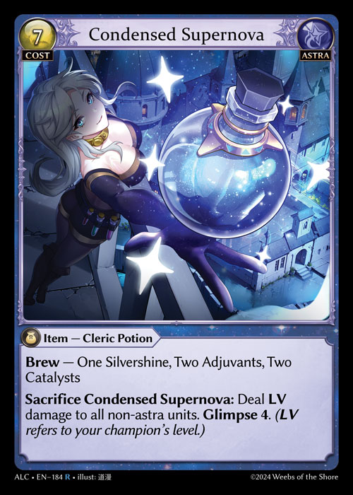 Condensed Supernova ALC-EN-184-Normal-Rare (R) - Alchemical Revolution - Grand Archive Card