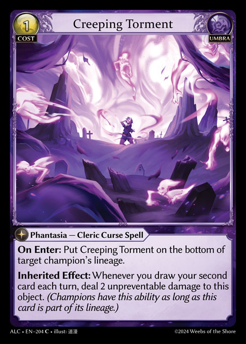 Creeping Torment ALC-EN-204-Normal-Common (C) - Alchemical Revolution - Grand Archive Card