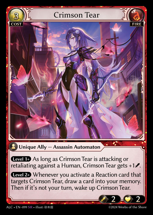 Crimson Tear ALC-EN-099-Normal-Super Rare (SR) - Alchemical Revolution - Grand Archive Card