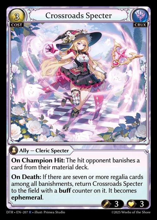 Crossroads Specter DTR-EN-207-Normal-Rare (R) - Distorted Reflections - Grand Archive Card