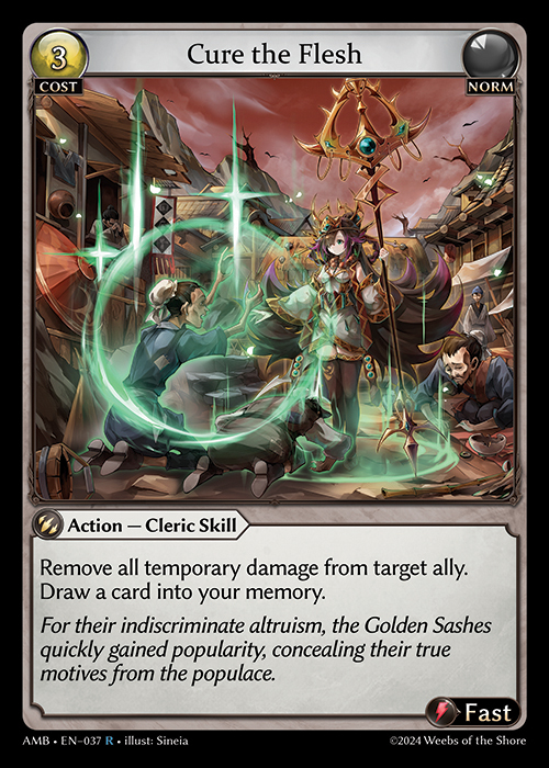 Cure the Flesh AMB-EN-037-Foil-Rare (R) - Mortal Ambition - Grand Archive Card