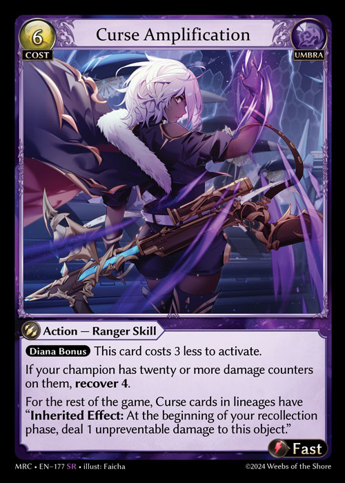 Curse Amplification MRC-EN-177-Foil-Super Rare (SR) - Mercurial Heart - Grand Archive Card