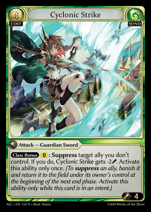 Cyclonic Strike ALC-EN-155-Foil-Rare (R) - Alchemical Revolution - Grand Archive Card