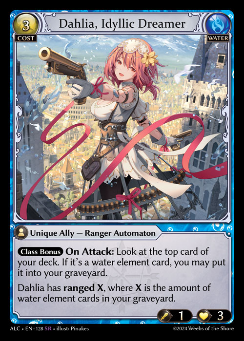 Dahlia, Idyllic Dreamer ALC-EN-128-Normal-Super Rare (SR) - Alchemical Revolution - Grand Archive Card