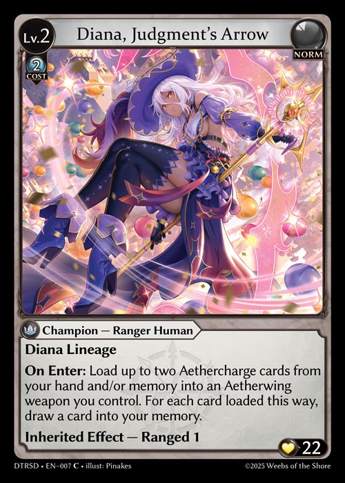 Diana, Judgment's Arrow DTRSD-EN-007-Normal-Common (C) - Distorted Reflections Starter Decks - Grand Archive Card