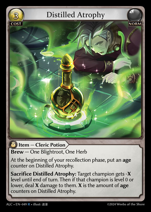 Distilled Atrophy ALC-EN-049-Normal-Rare (R) - Alchemical Revolution - Grand Archive Card