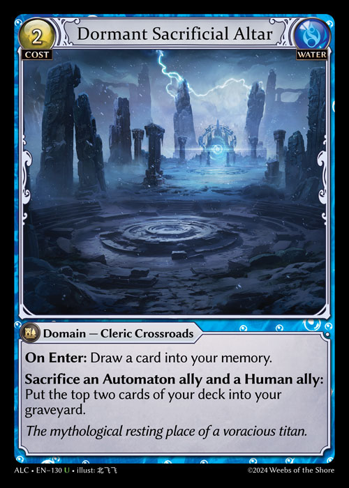 Dormant Sacrificial Altar ALC-EN-130-Normal-Uncommon (U) - Alchemical Revolution - Grand Archive Card