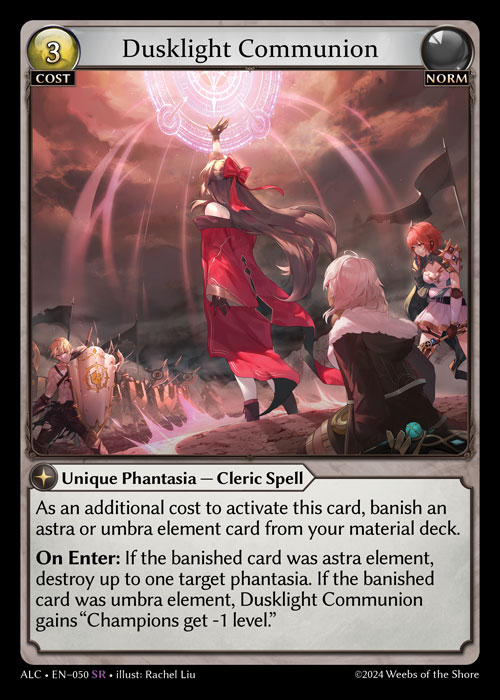 Dusklight Communion ALC-EN-050-Normal-Super Rare (SR) - Alchemical Revolution - Grand Archive Card