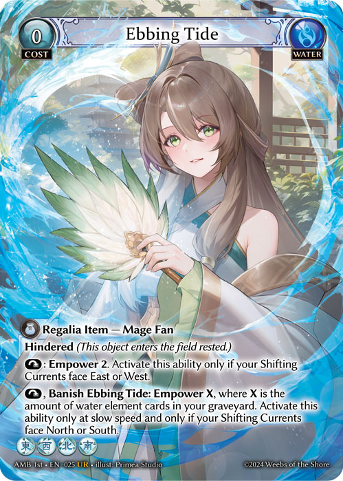 Ebbing Tide AMB 1st-EN-025-Normal-Ultra Rare (UR) - Mortal Ambition First Edition - Grand Archive Card