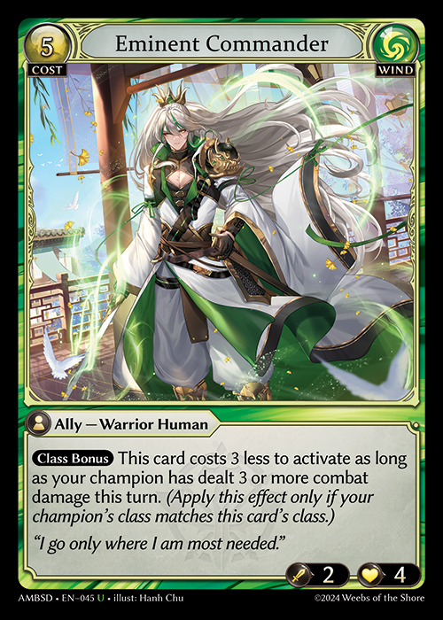Eminent Commander AMBSD-EN-045-Normal-Uncommon (U) - Mortal Ambition Starter Decks - Grand Archive Card