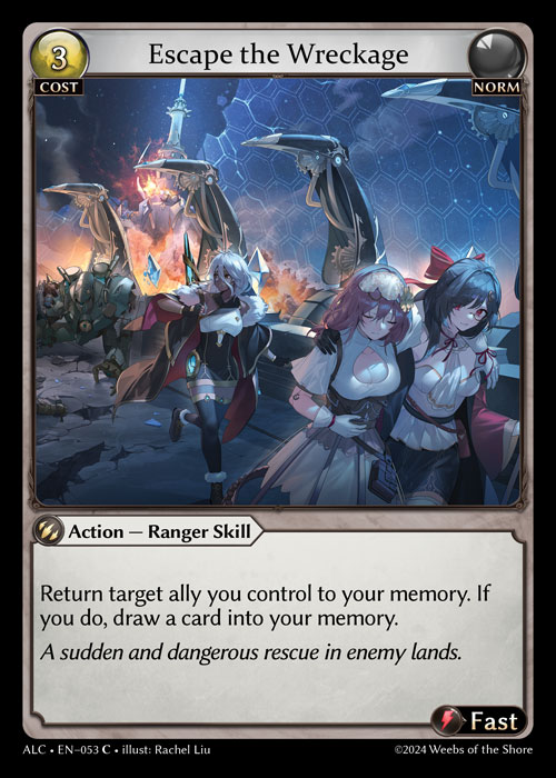 Escape the Wreckage ALC-EN-053-Foil-Common (C) - Alchemical Revolution - Grand Archive Card