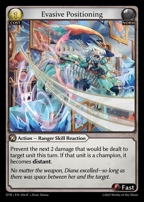 Evasive Positioning DTR-EN-056-Foil-Common (C) - Distorted Reflections - Grand Archive Card