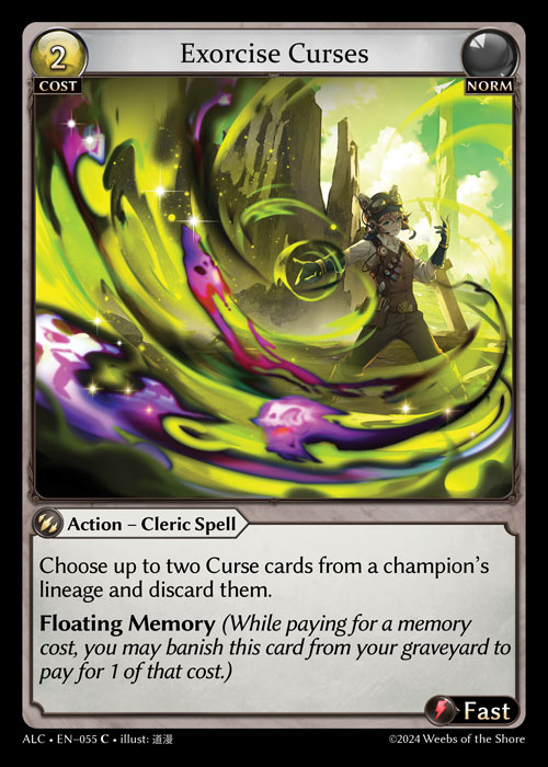 Exorcise Curses ALC-EN-055-Normal-Common (C) - Alchemical Revolution - Grand Archive Card