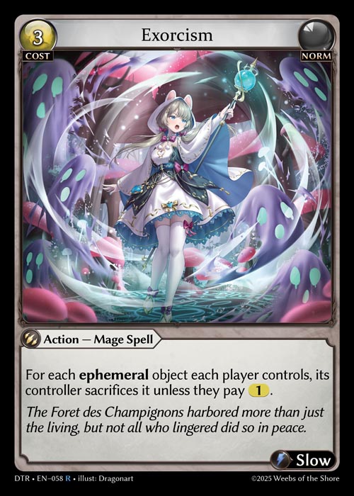 Exorcism DTR-EN-058-Normal-Rare (R) - Distorted Reflections - Grand Archive Card