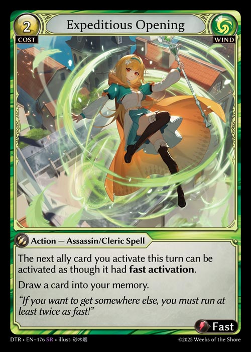 Expeditious Opening DTR-EN-176-Normal-Super Rare (SR) - Distorted Reflections - Grand Archive Card