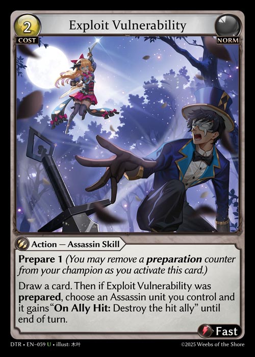 Exploit Vulnerability DTR-EN-059-Normal-Uncommon (U) - Distorted Reflections - Grand Archive Card