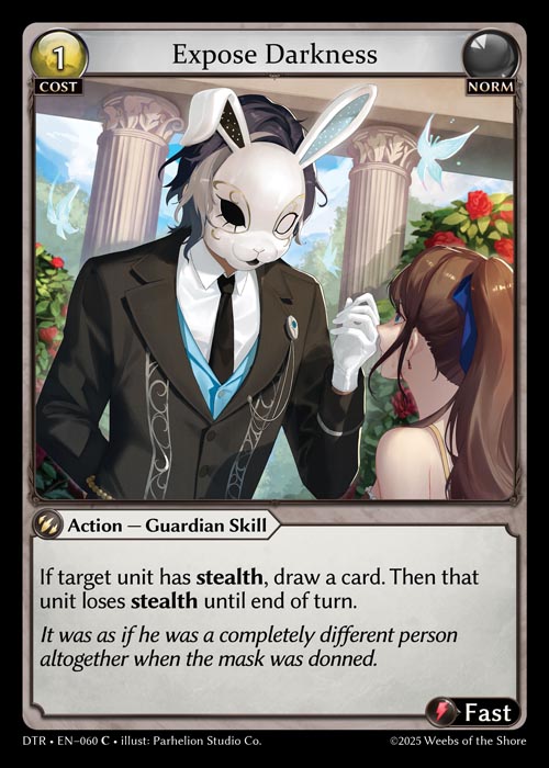 Expose Darkness DTR-EN-060-Foil-Common (C) - Distorted Reflections - Grand Archive Card