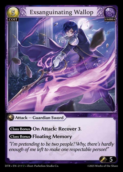 Exsanguinating Wallop DTR-EN-211-Normal-Uncommon (U) - Distorted Reflections - Grand Archive Card