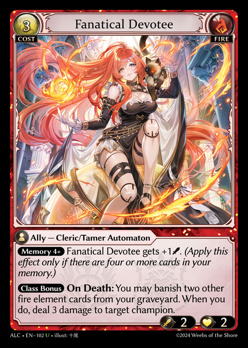Fanatical Devotee ALC-EN-102-Normal-Uncommon (U) - Alchemical Revolution - Grand Archive Card