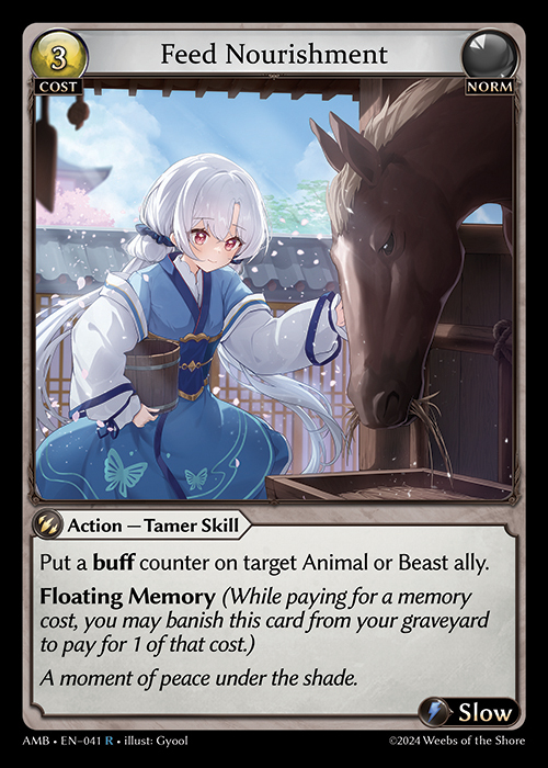 Feed Nourishment AMB-EN-041-Foil-Rare (R) - Mortal Ambition - Grand Archive Card