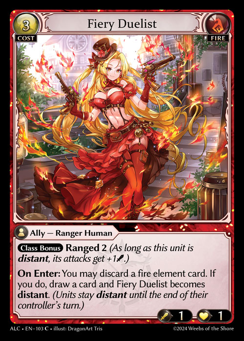 Fiery Duelist ALC-EN-103-Normal-Common (C) - Alchemical Revolution - Grand Archive Card
