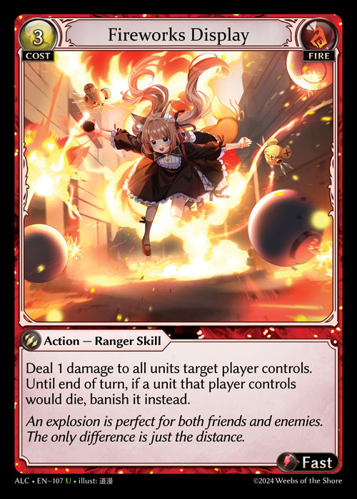 Fireworks Display ALC-EN-107-Normal-Uncommon (U) - Alchemical Revolution - Grand Archive Card