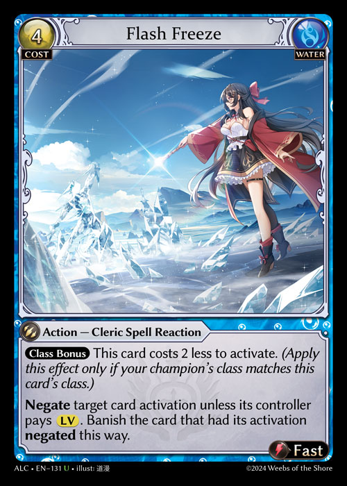 Flash Freeze ALC-EN-131-Normal-Uncommon (U) - Alchemical Revolution - Grand Archive Card