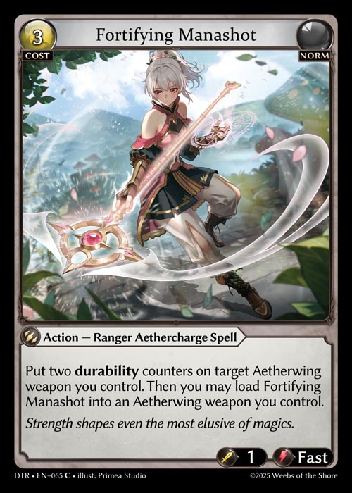 Fortifying Manashot DTR-EN-065-Normal-Common (C) - Distorted Reflections - Grand Archive Card