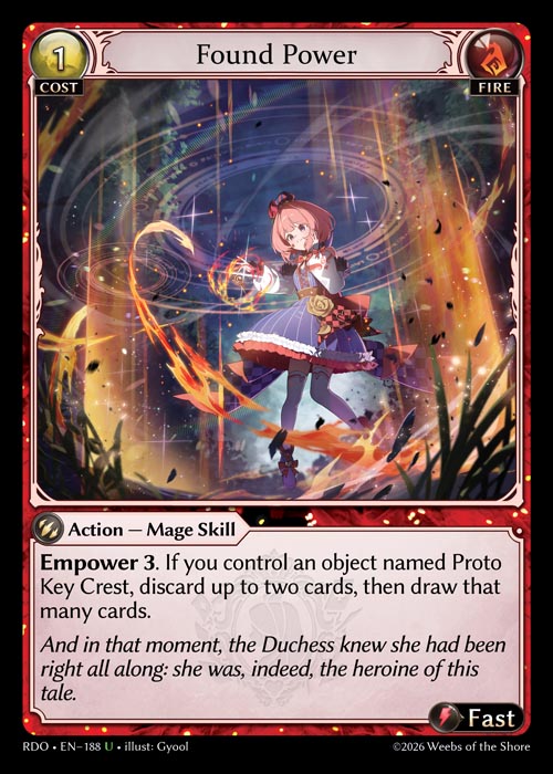 Found Power RDO-EN-188-Foil-Uncommon (U) - Radiant Origins - Grand Archive Card