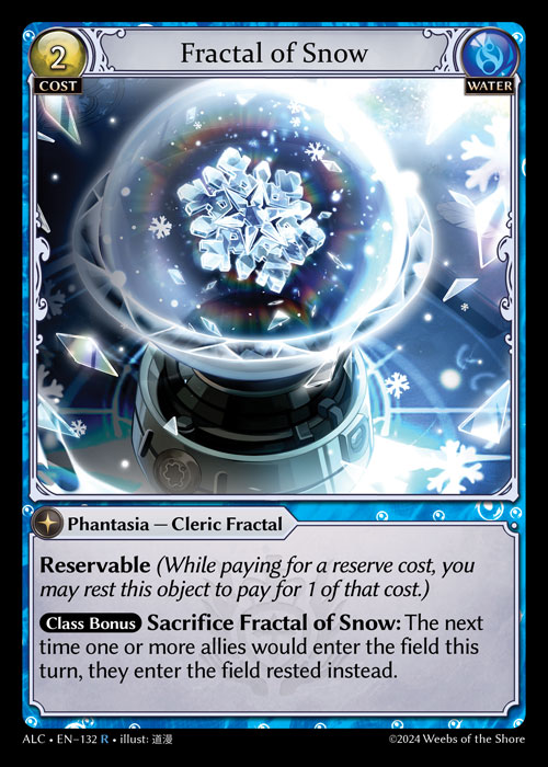 Fractal of Snow ALC-EN-132-Normal-Rare (R) - Alchemical Revolution - Grand Archive Card