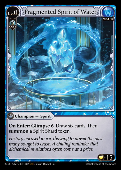 Fragmented Spirit of Water MRC Alter-EN-002-Normal-Ultra Rare (UR) - Mercurial Heart Alter Edition - Grand Archive Card
