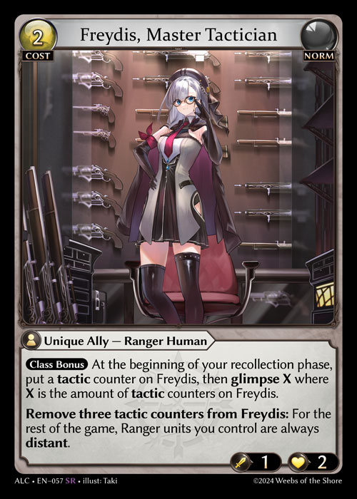 Freydis, Master Tactician ALC-EN-057-Normal-Super Rare (SR) - Alchemical Revolution - Grand Archive Card