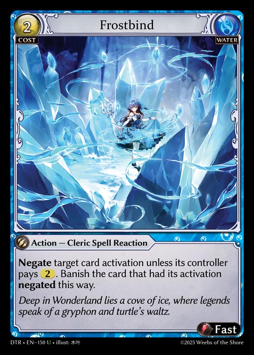 Frostbind DTR-EN-150-Normal-Uncommon (U) - Distorted Reflections - Grand Archive Card