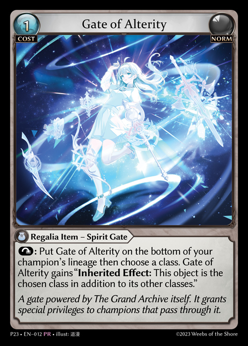 Gate of Alterity P23-EN-012-Normal-Promotional Rare (PR) - Promotional 2023 - Grand Archive Card