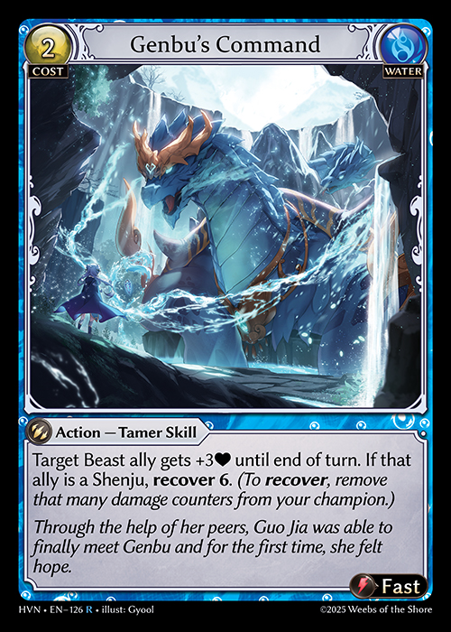Genbu's Command HVN-EN-126-Foil-Rare (R) - Abyssal Heaven - Grand Archive Card