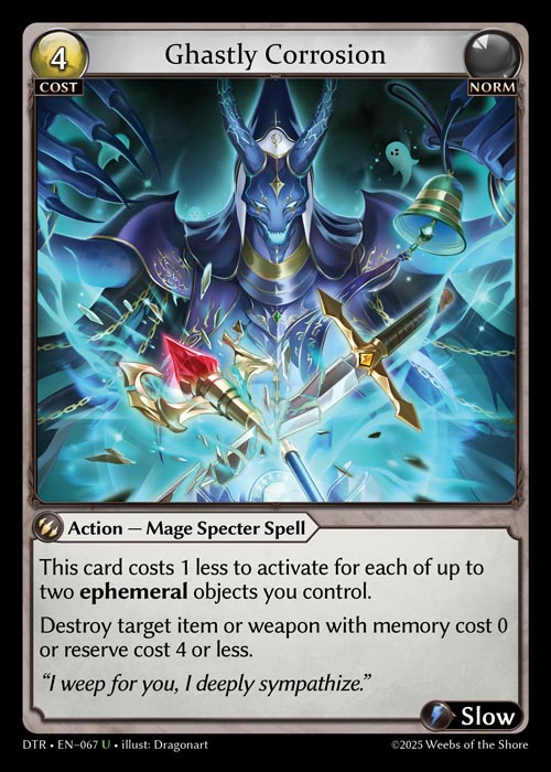 Ghastly Corrosion DTR-EN-067-Normal-Uncommon (U) - Distorted Reflections - Grand Archive Card