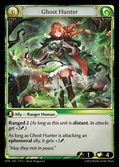 Ghost Hunter DTR-EN-179-Normal-Uncommon (U) - Distorted Reflections - Grand Archive Card