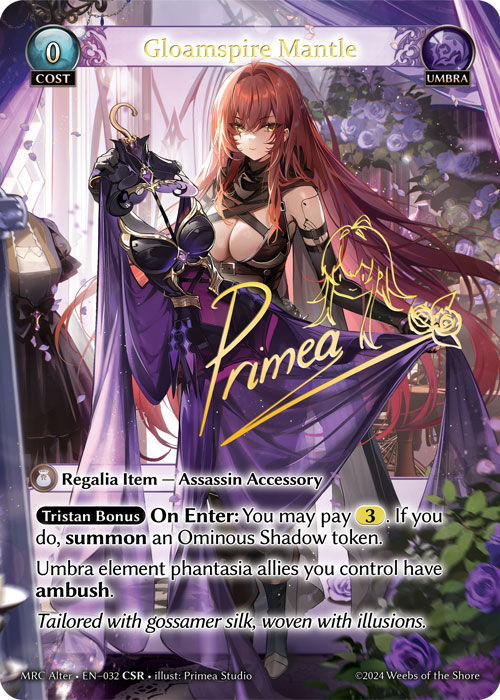 Gloamspire Mantle MRC Alter-EN-032-Foil-Collector Super Rare (CSR) - Mercurial Heart Alter Edition - Grand Archive Card