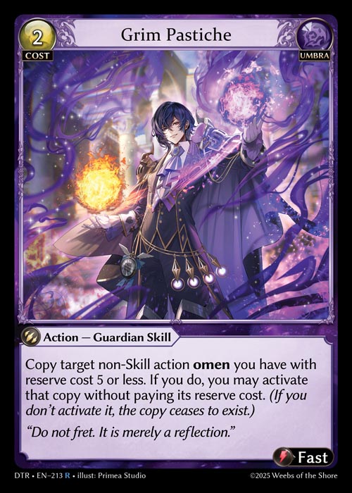 Grim Pastiche DTR-EN-213-Normal-Rare (R) - Distorted Reflections - Grand Archive Card