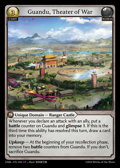 Guandu, Theater of War AMB-EN-045-Foil-Super Rare (SR) - Mortal Ambition - Grand Archive Card