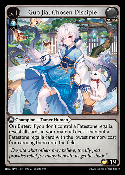 Guo Jia, Chosen Disciple ReC-HVF-EN-002-Normal-Common (C) - Re:Collection Heaven's Favored - Grand Archive Card