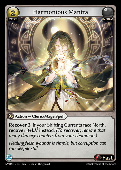 Harmonious Mantra AMBSD-EN-026-Normal-Uncommon (U) - Mortal Ambition Starter Decks - Grand Archive Card