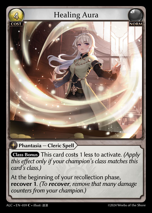 Healing Aura ALC-EN-059-Normal-Common (C) - Alchemical Revolution - Grand Archive Card