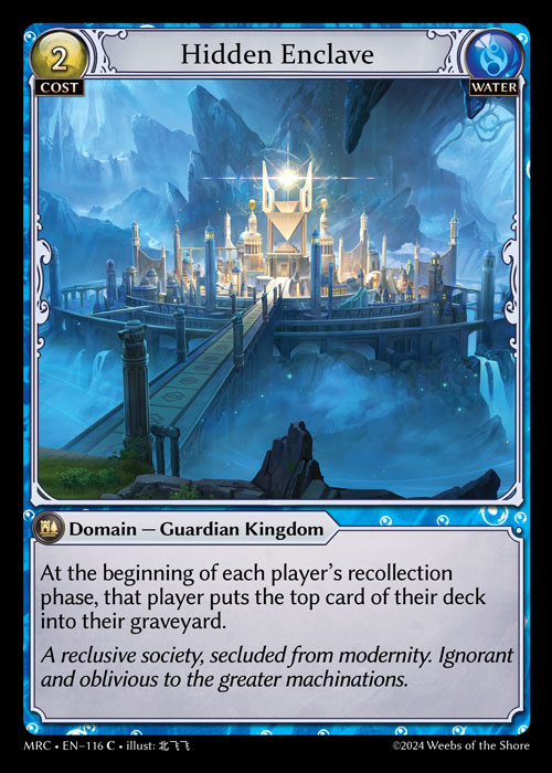 Hidden Enclave MRC-EN-116-Foil-Common (C) - Mercurial Heart - Grand Archive Card